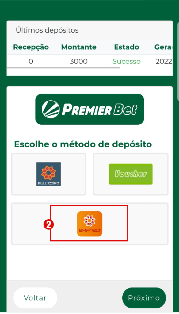 Como depositar na PremierBet pelo MulticaixaExpress